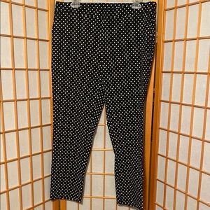 Jules & Leopold Black and White Polka Dot Slim Fit Crop pants Size L